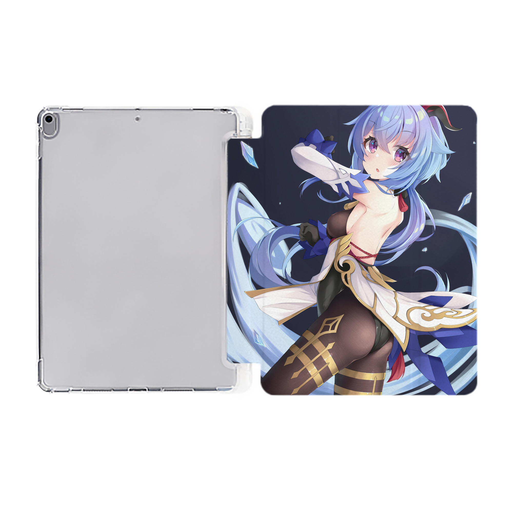 げんし神 genshin IPad ケース ペン収納付き 三つ折りスタンド PUレザー×シリコン 対応機種9.5/10.5/10.9インチ